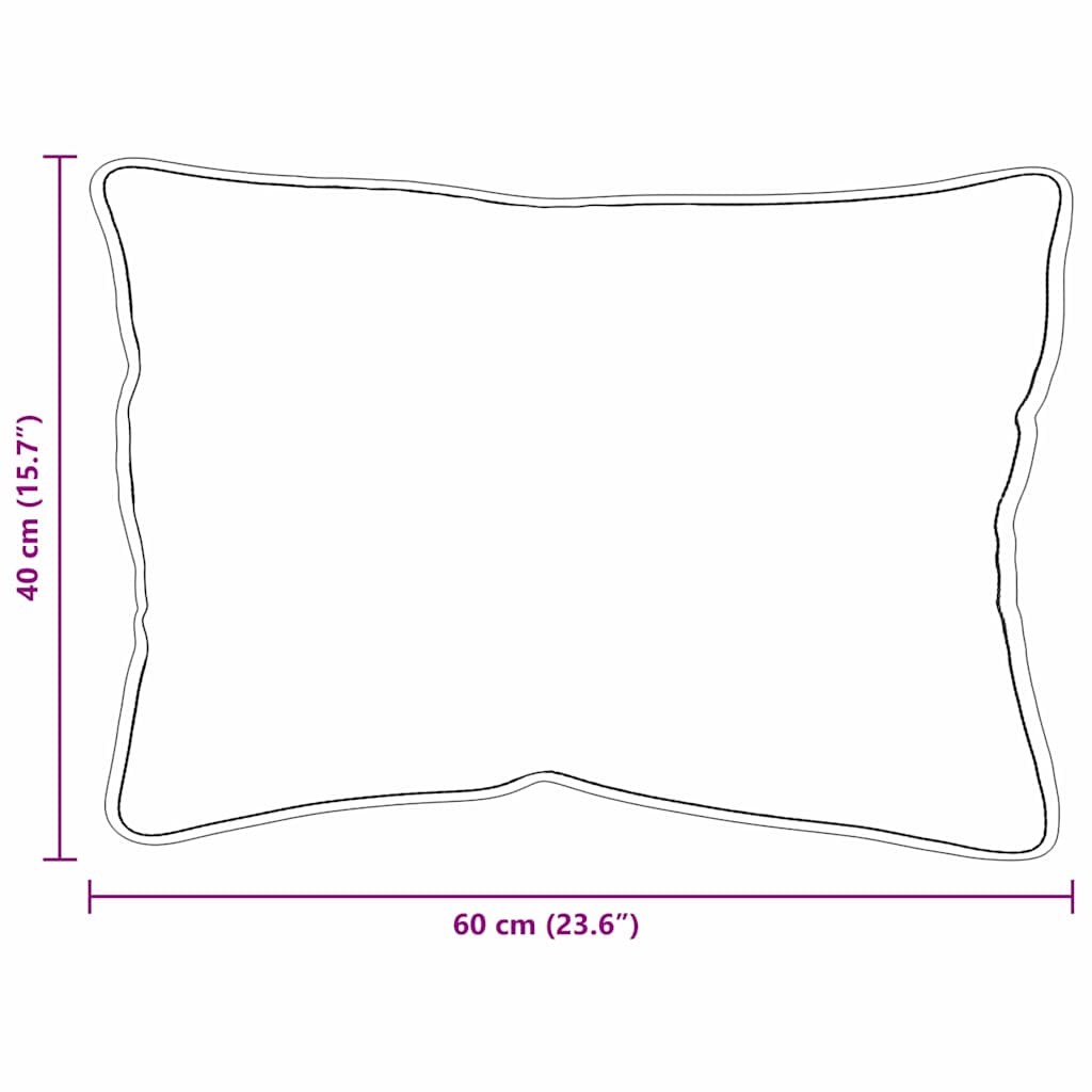 Kopfkissen mit Kissen Weiß 60 x 40 x 20 cm Polyester
