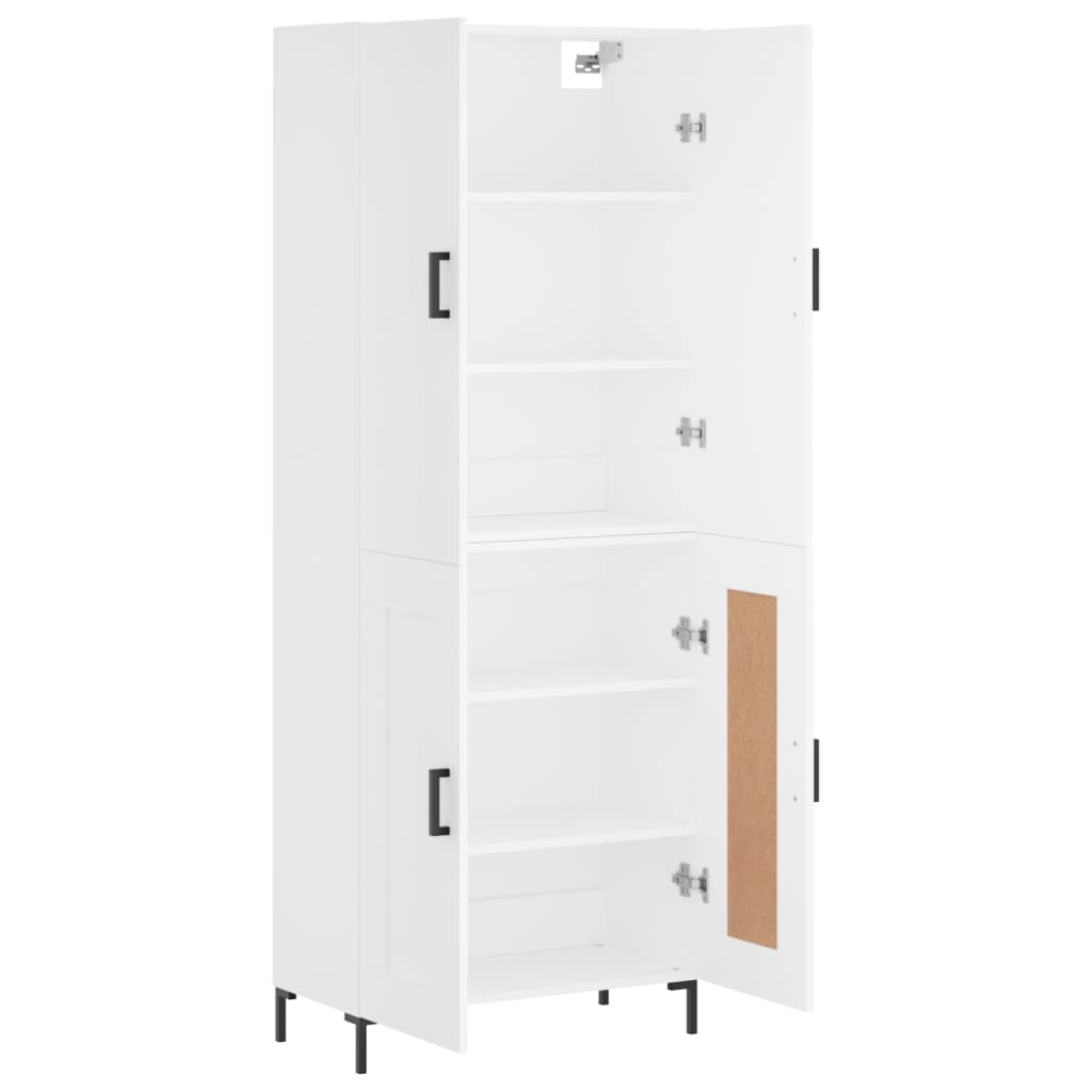 Highboard Betongrau 69,5x34x180 cm Holzwerkstoff