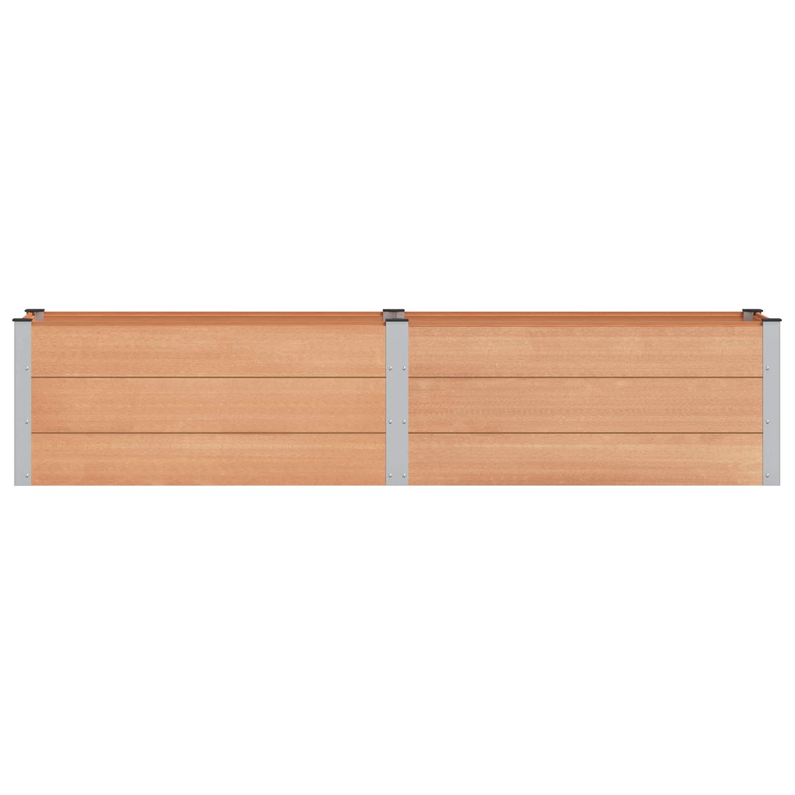 Garten-Hochbeet 200x50x54 cm WPC Grau