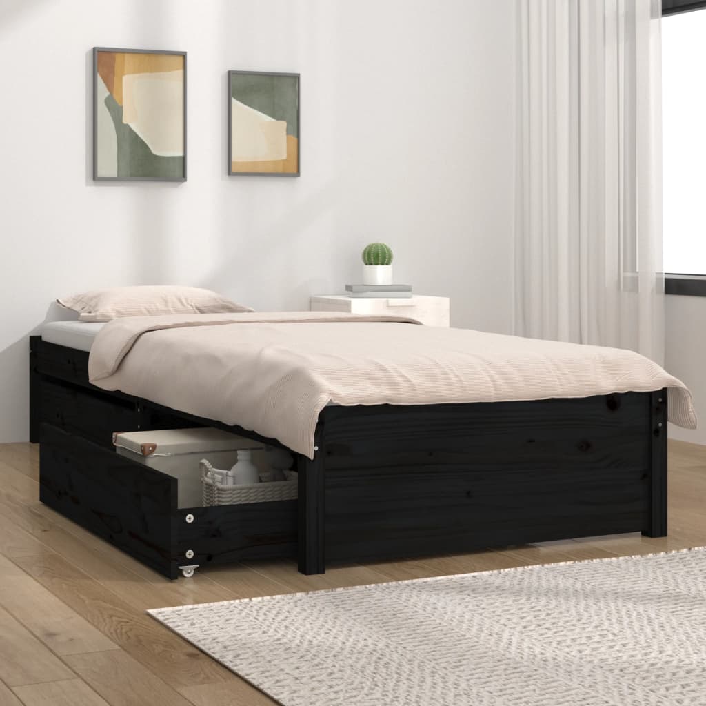 Bett mit Schubladen 75x190 cm