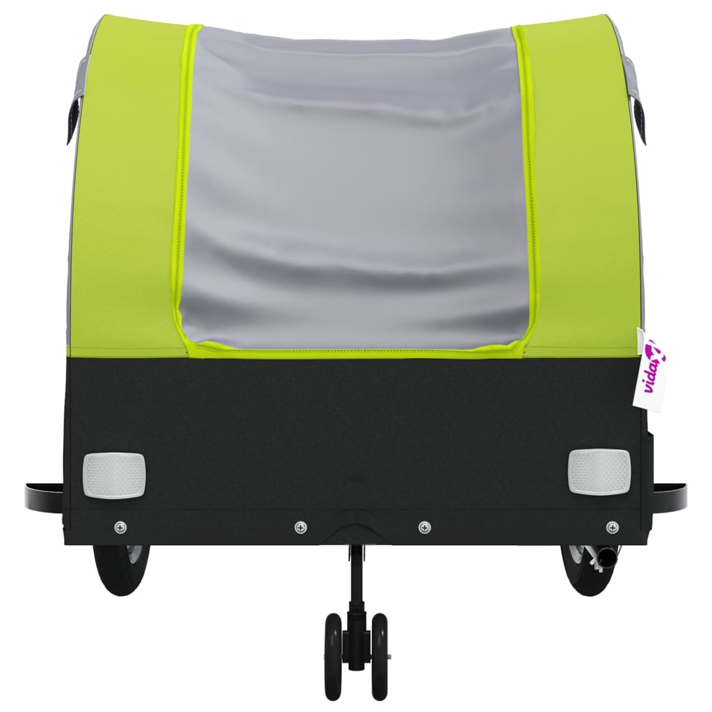 Fahrradanhänger Schwarz und Orange 30 kg Eisen
