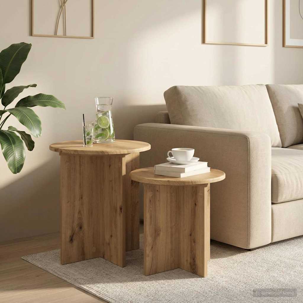Beistelltisch-Set mit Speicher 2 pcs Holzwerkstoff