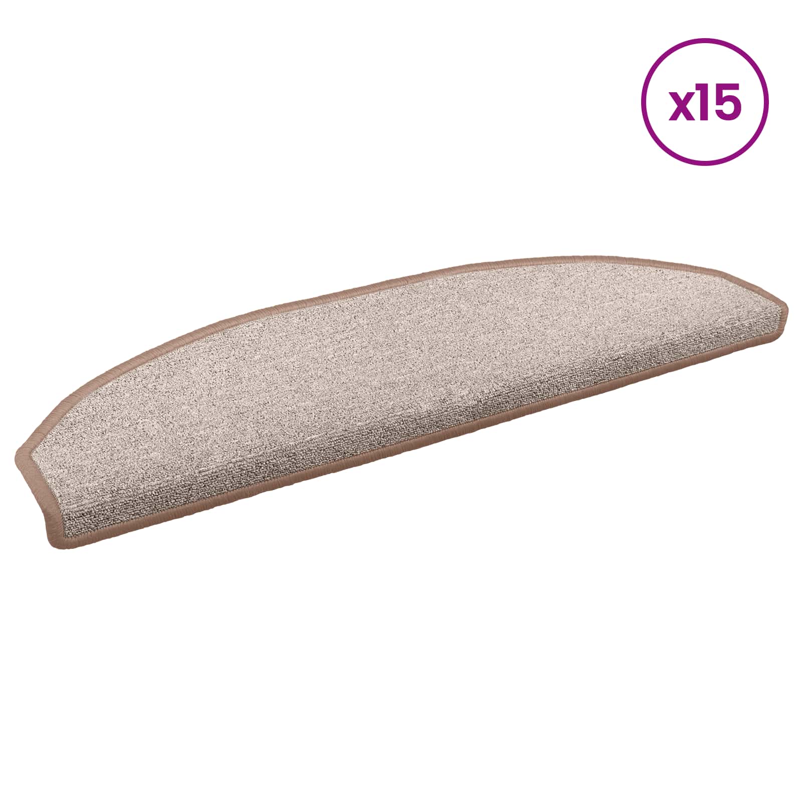 Stufenmatten 15 Stk. 56x17x3 cm Anthrazit Halbrund