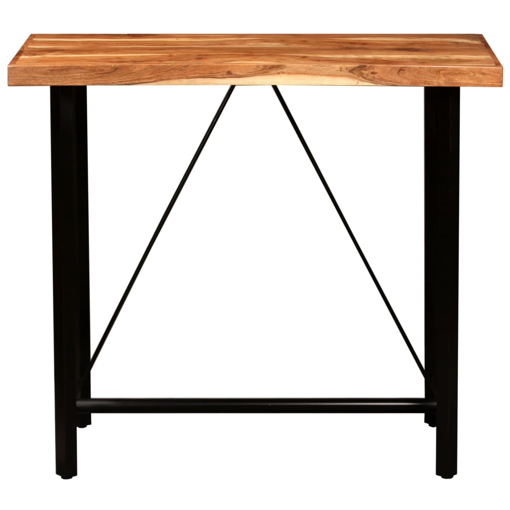 5-tlg. Bar-Set Recyceltes Massivholz und Echtleder