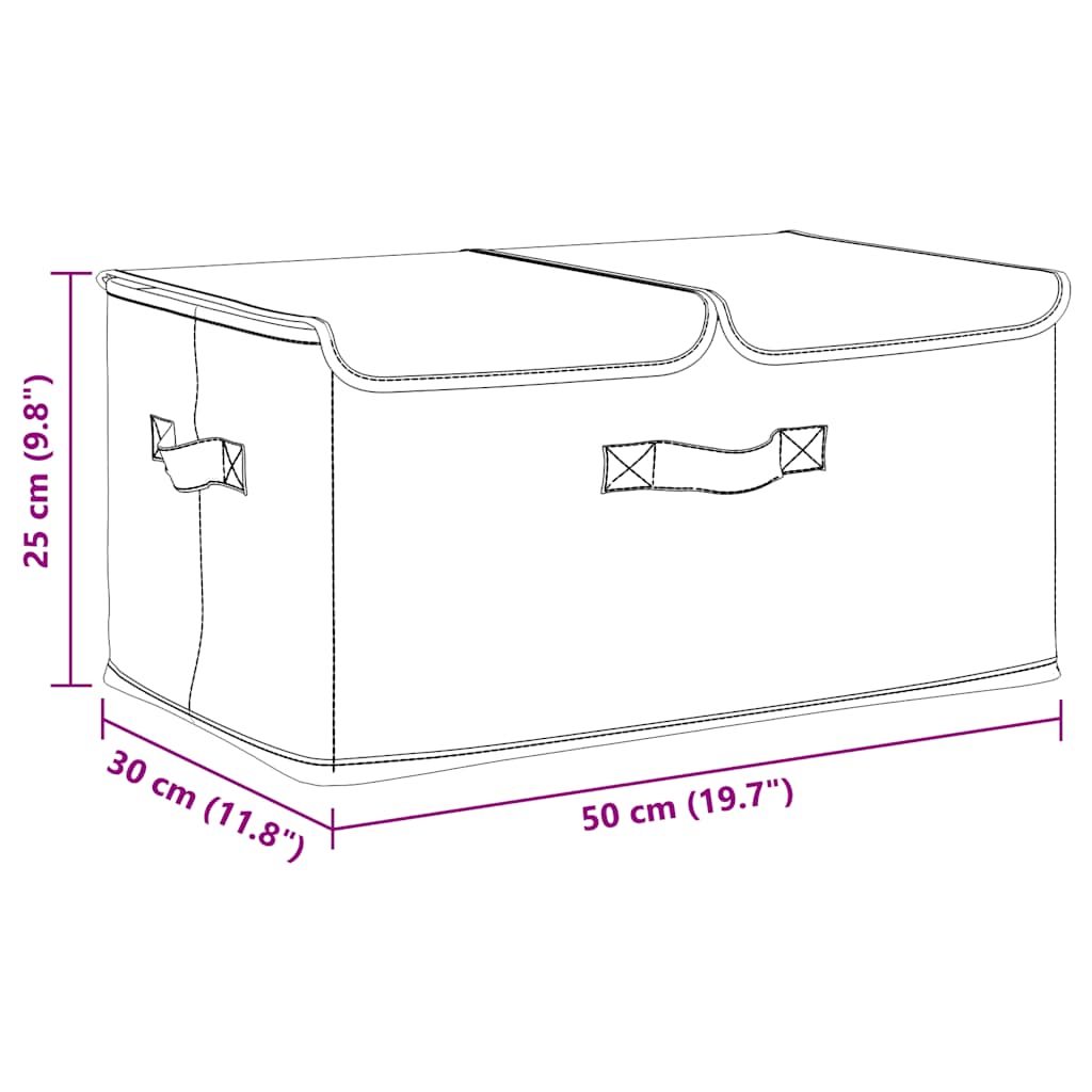 Aufbewahrungsbox Stoff 50x30x25 cm Anthrazit