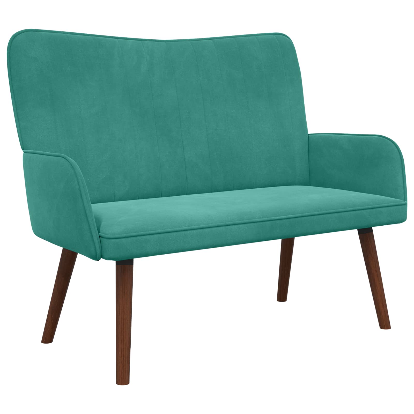 2-Sitzer Sofa Hellgrau 115 x 61 x 87 cm Samt (V)