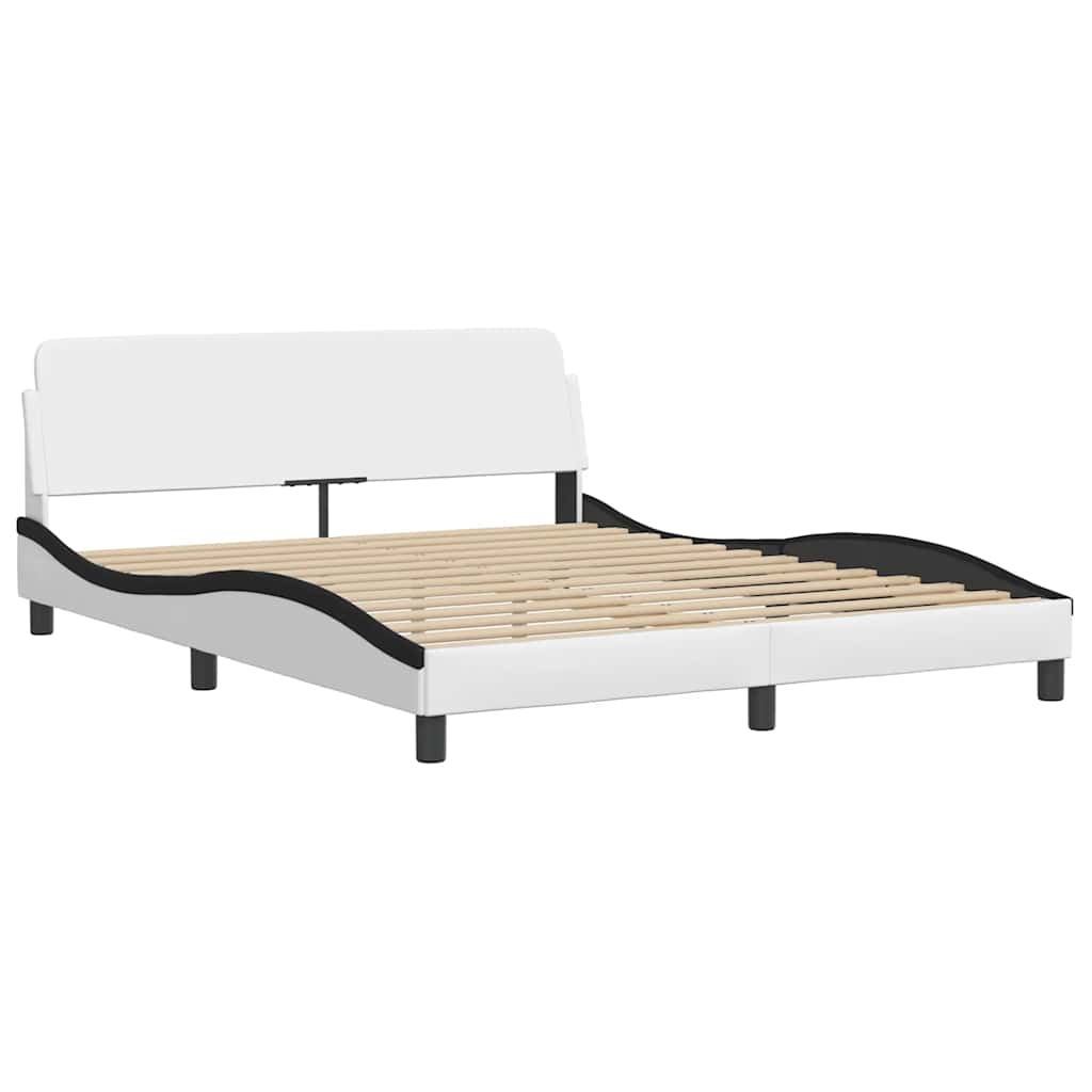Bett mit Matratze "Dover" Schwarz 80x200 cm Kunstleder