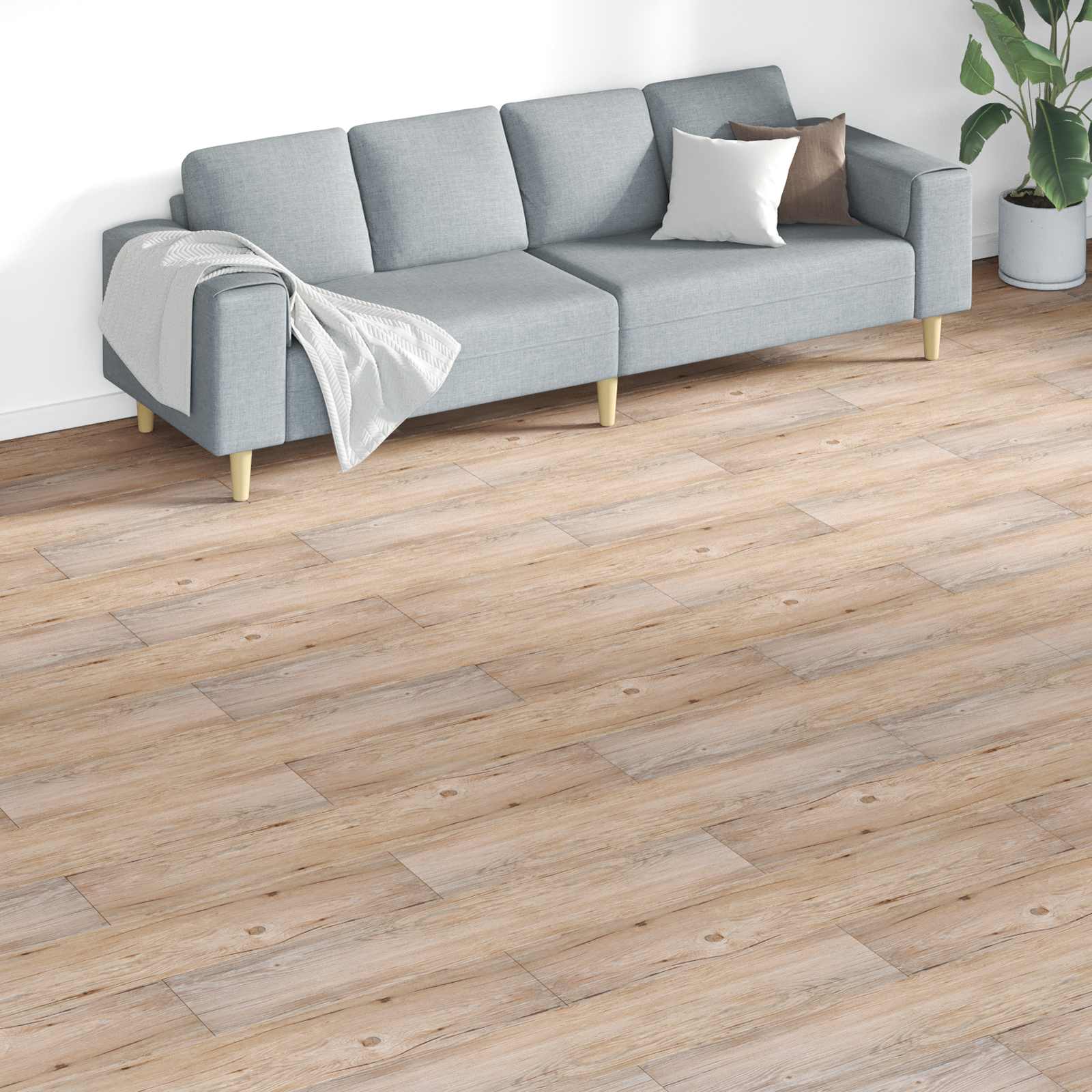 Bodenplanken 18 pcs Walnussbraun 5,26 m² PVC