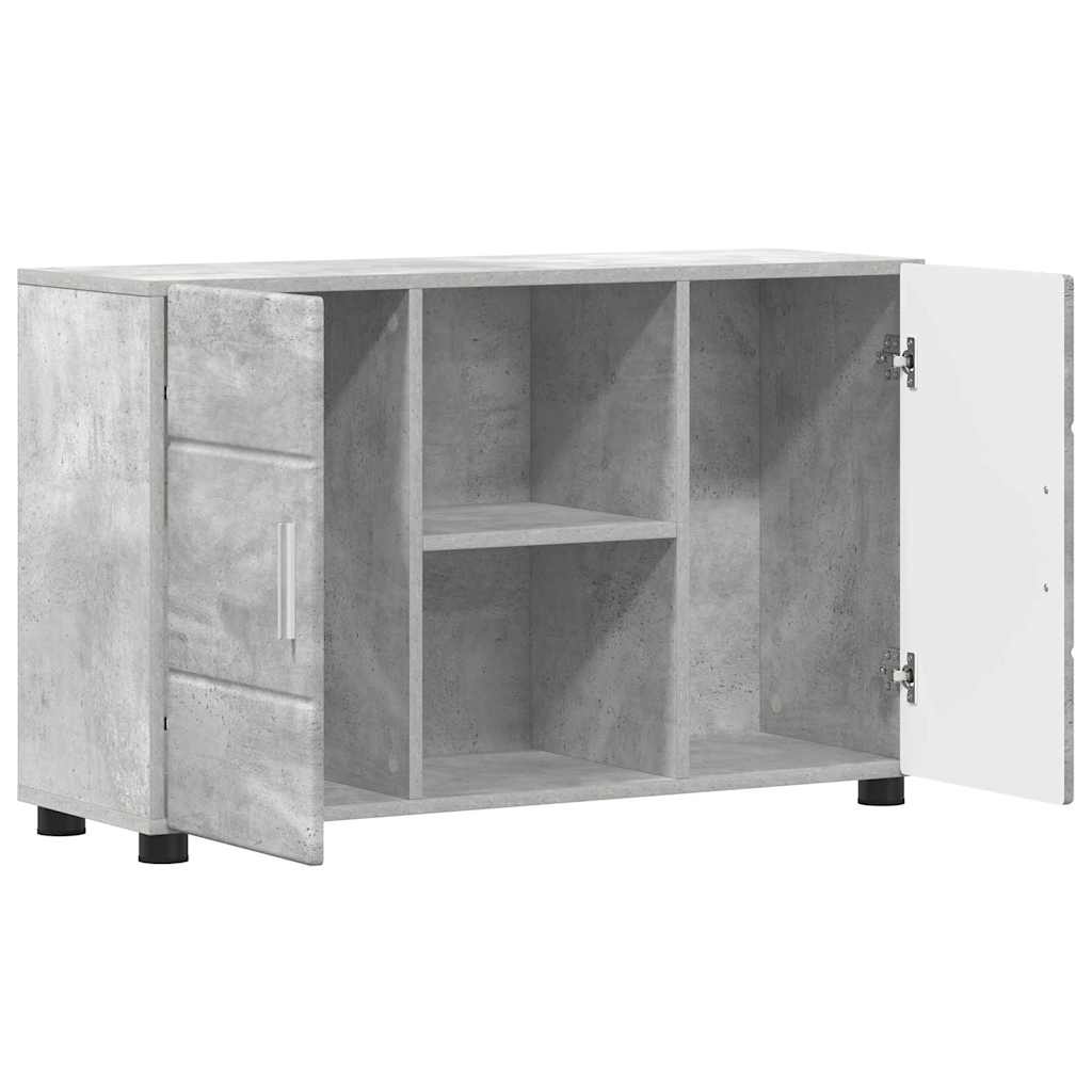 Highboard mit Regal FLORIN Weiß 60 x 35 x 182 cm Holzwerkstoff