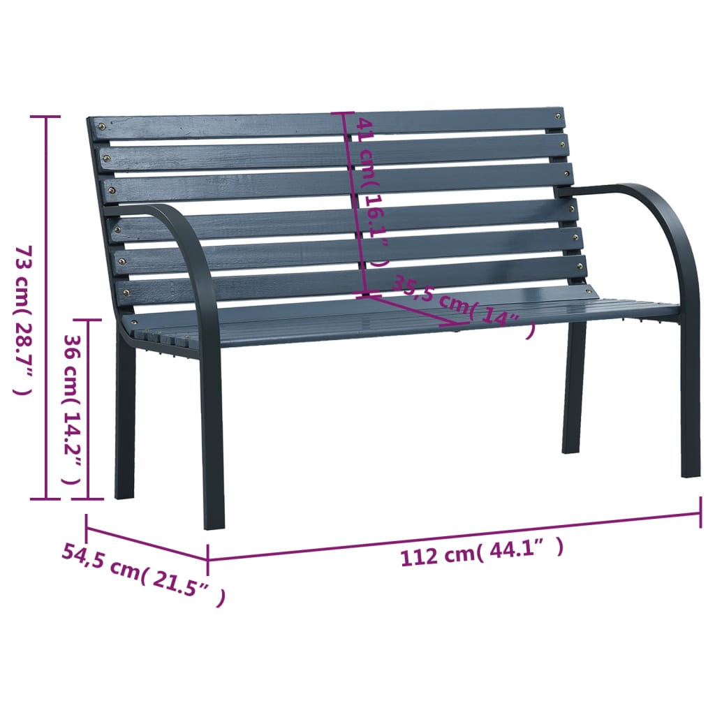 Doppel-Gartenbank 225 cm Massivholz Tanne