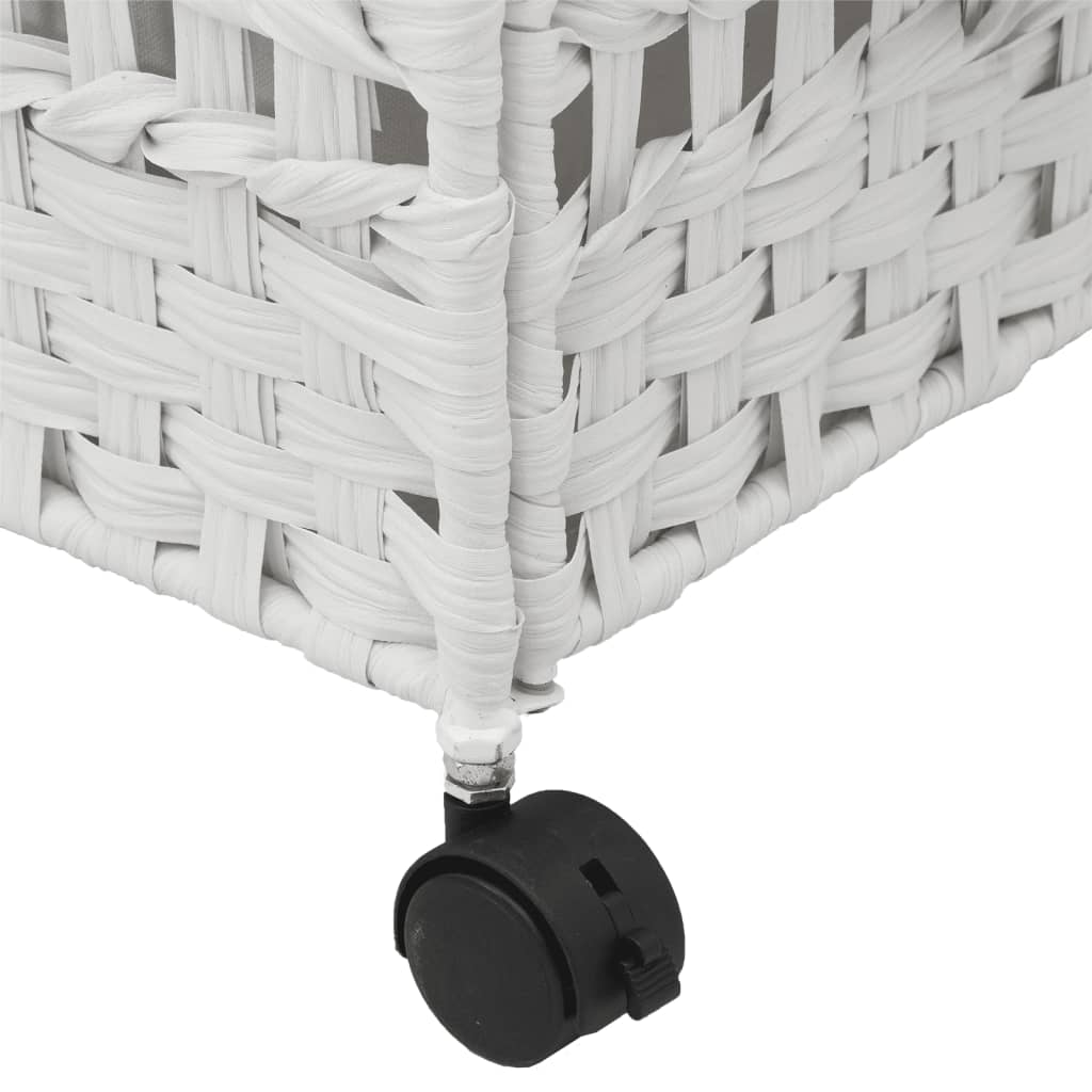 Wäschekorb mit Rollen 66x35x60 cm Rattan