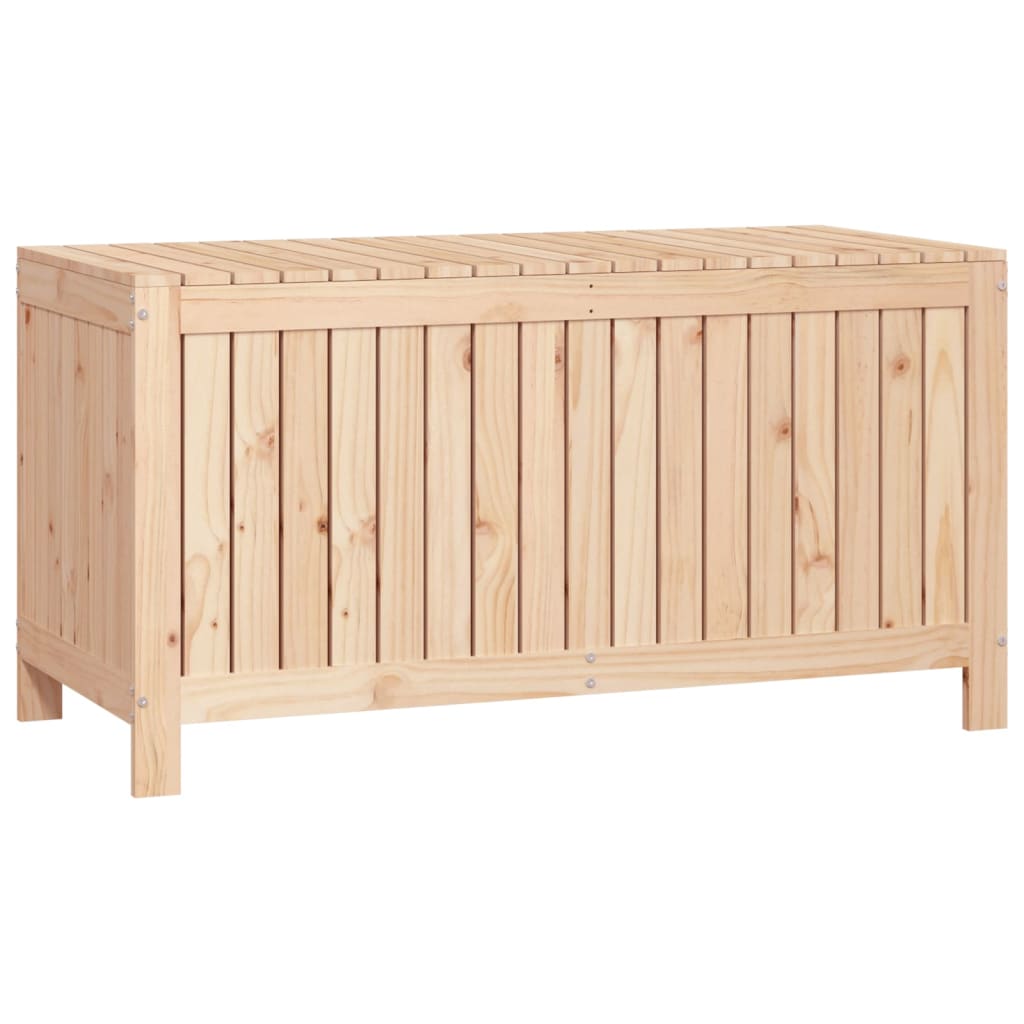 Gartentruhe Grau 76x42,5x54 cm Massivholz Kiefer