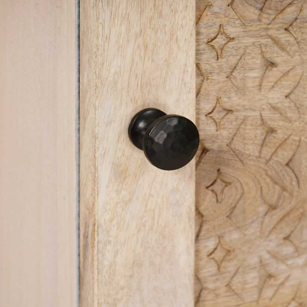 Hochboard Hellbraun 40 x 33 x 110 cm massives Mangoholz
