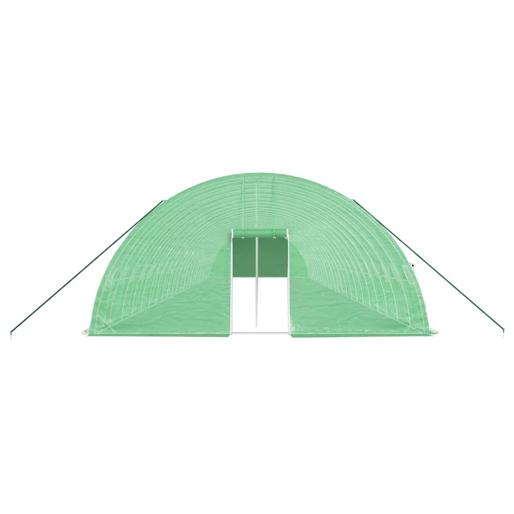 Gewächshaus mit Stahlrahmen Grün 24 m² 6x4x2,85 m