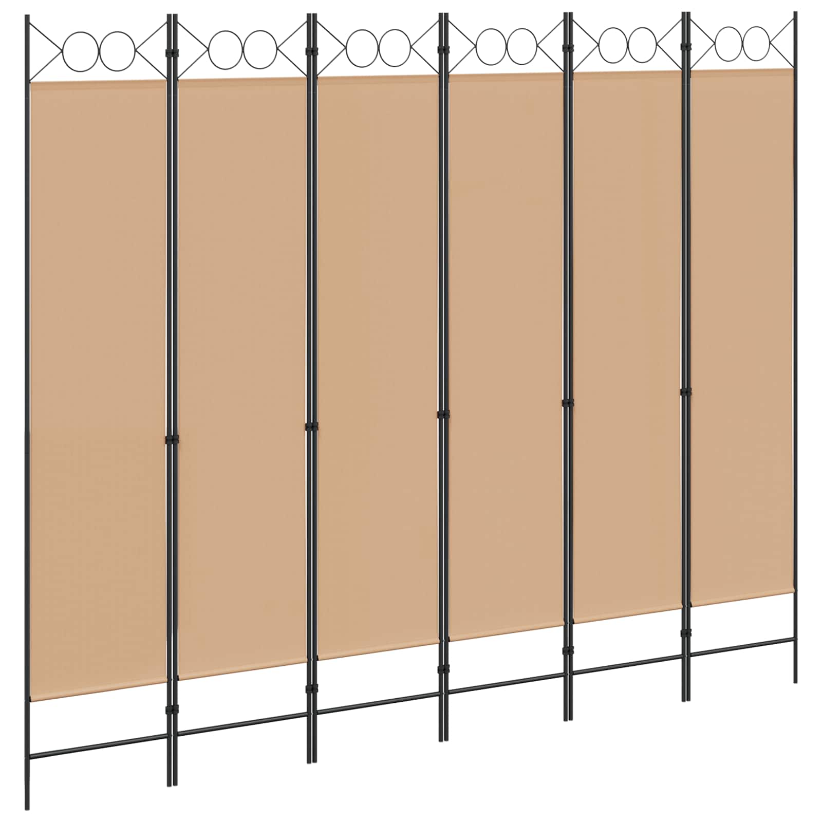 3-teiliger Raumteiler Beige 120 x 200 cm Stoff