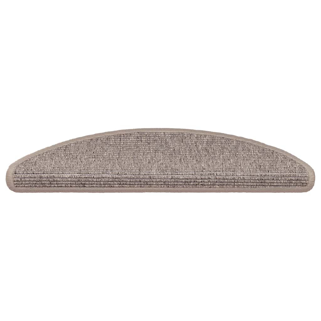 Stufenmatten 15 Stk. 56x17x3 cm Beige und Grau Halbrund
