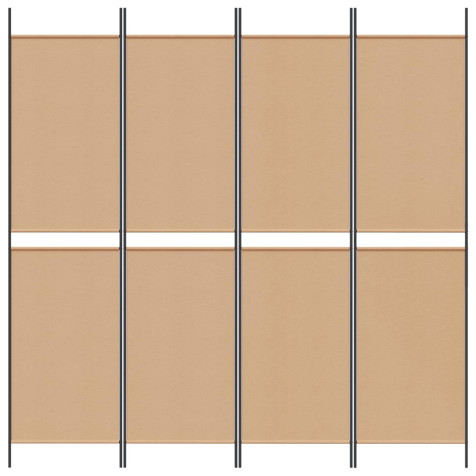 3-teiliger Raumteiler Beige 150 x 180 cm Stoff