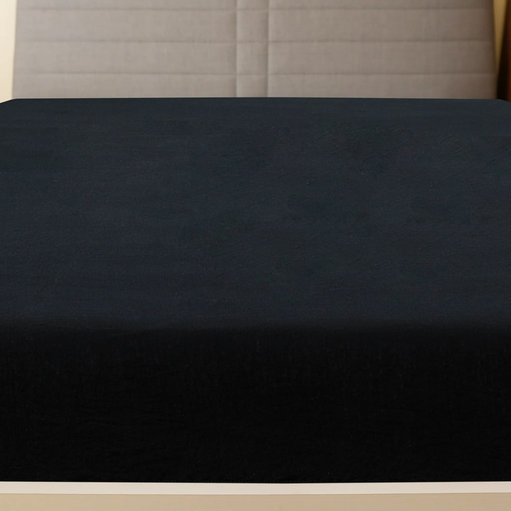 Spannbettlaken Jersey Anthrazit 90x200 cm Baumwolle