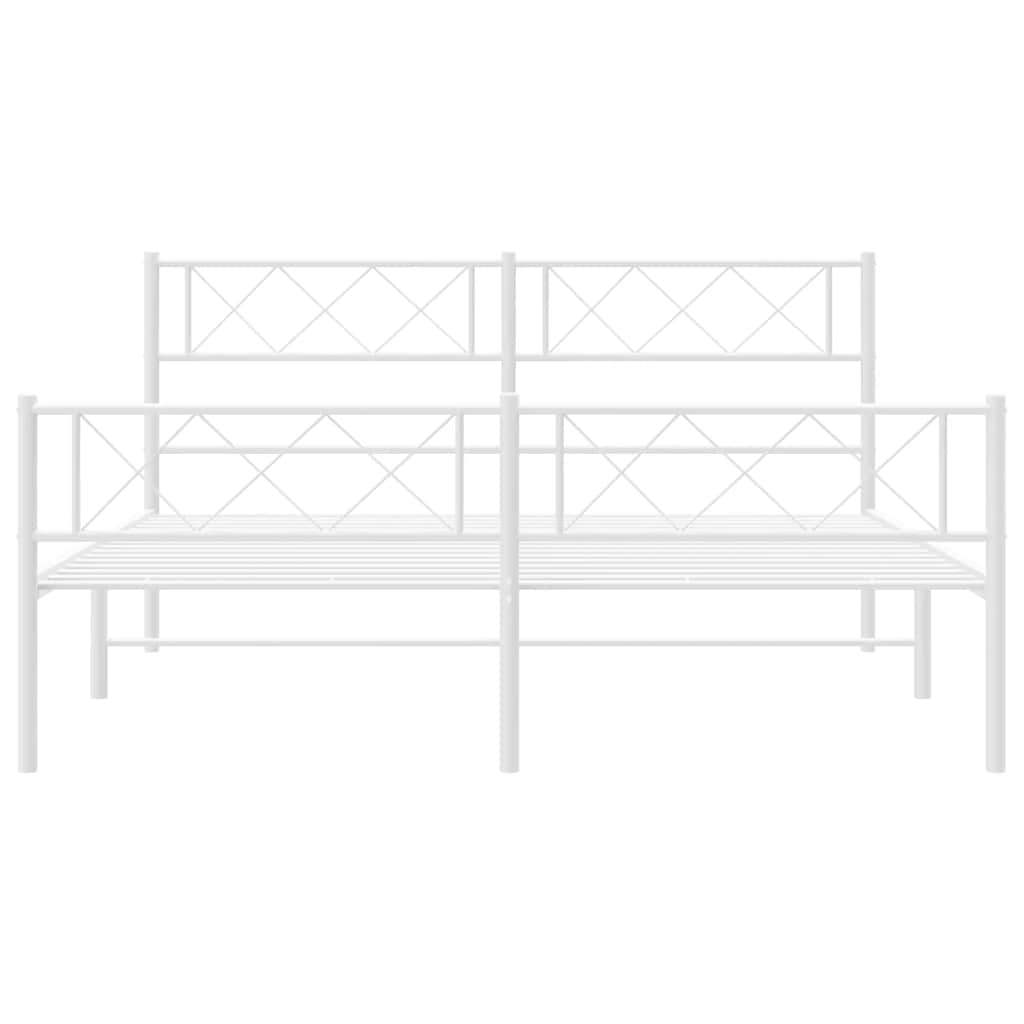 Bettgestell mit Kopfteil Metall Schwarz 100x190 cm