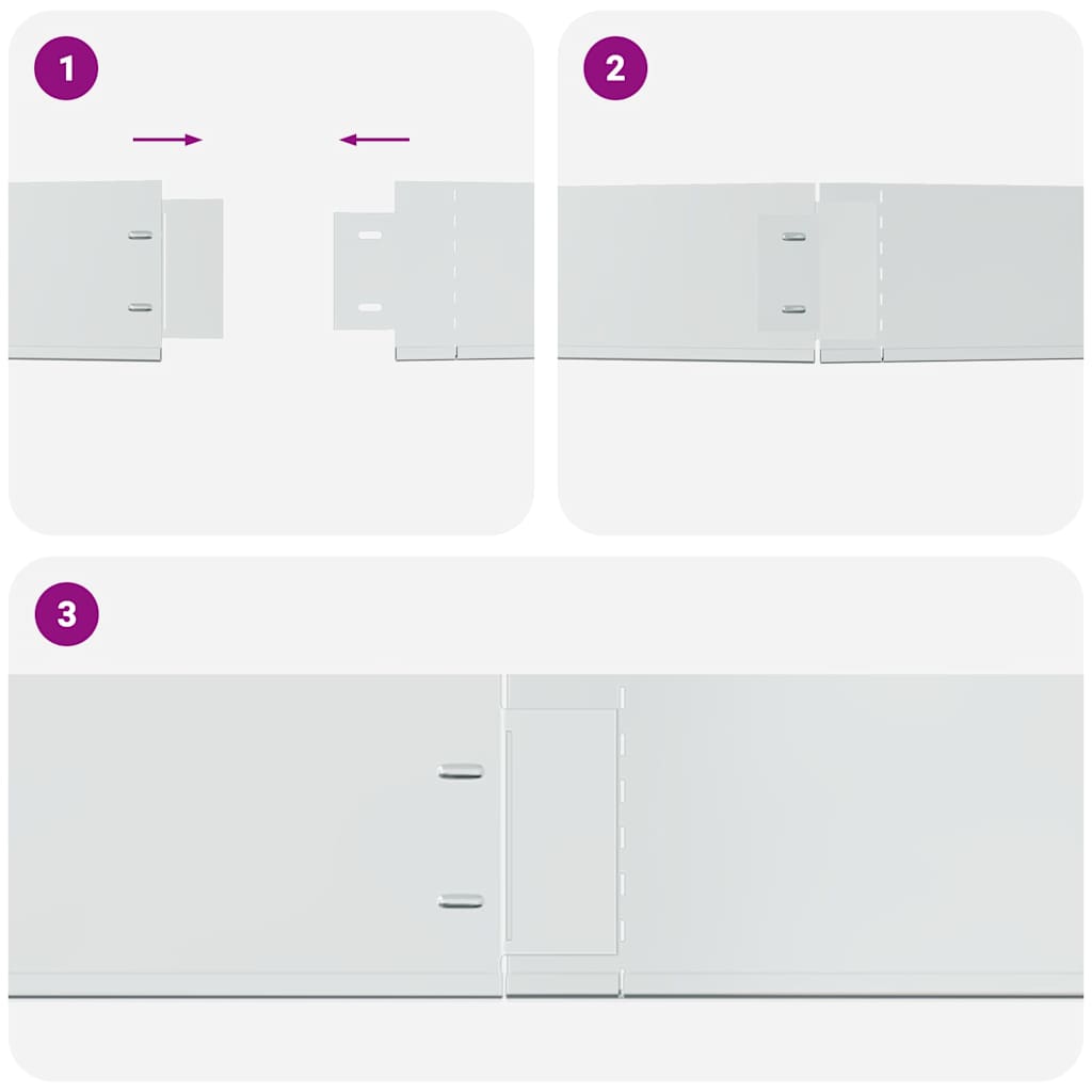 Flexible Rasenkante 5-er Set Verzinkter Stahl 100x14 cm