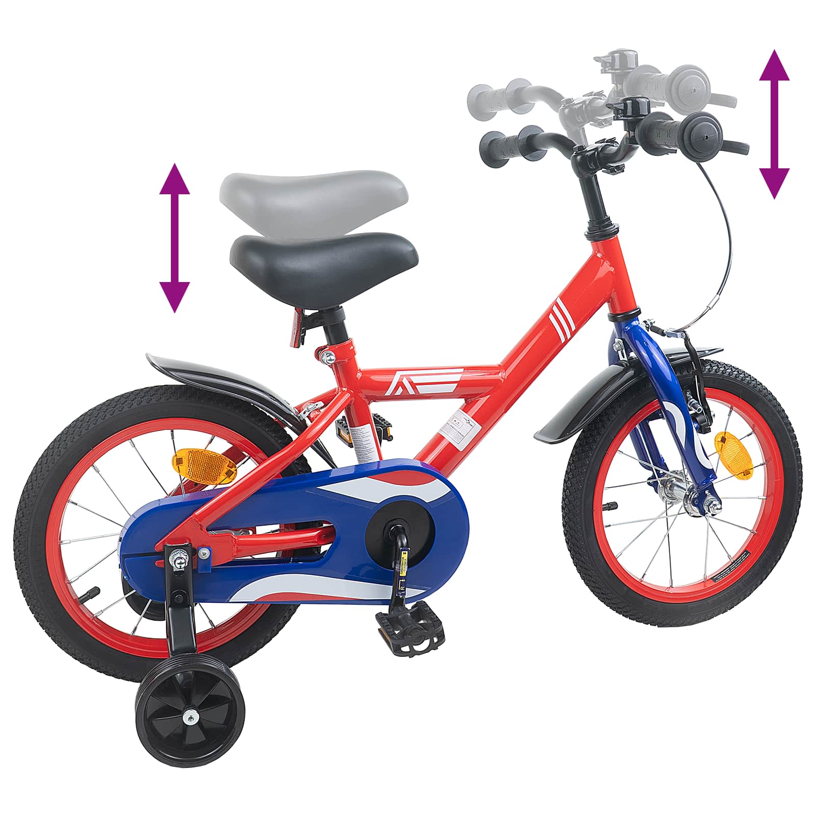 Kinderfahrrad 12 Zoll für 2-4 Jahre alt Gelb