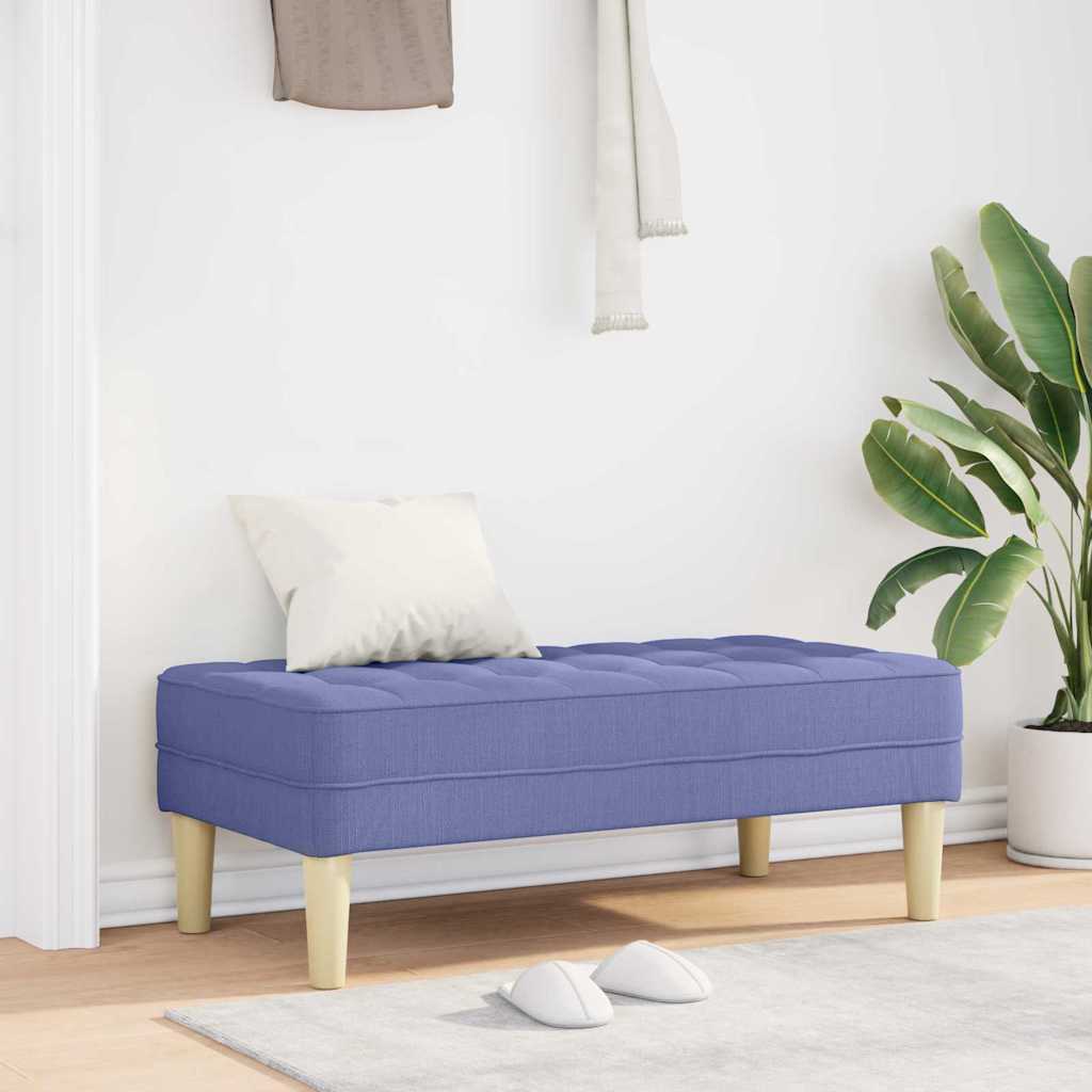 Bank mit Kissen Hellgrau 113 x 57 x 39 cm Stoff