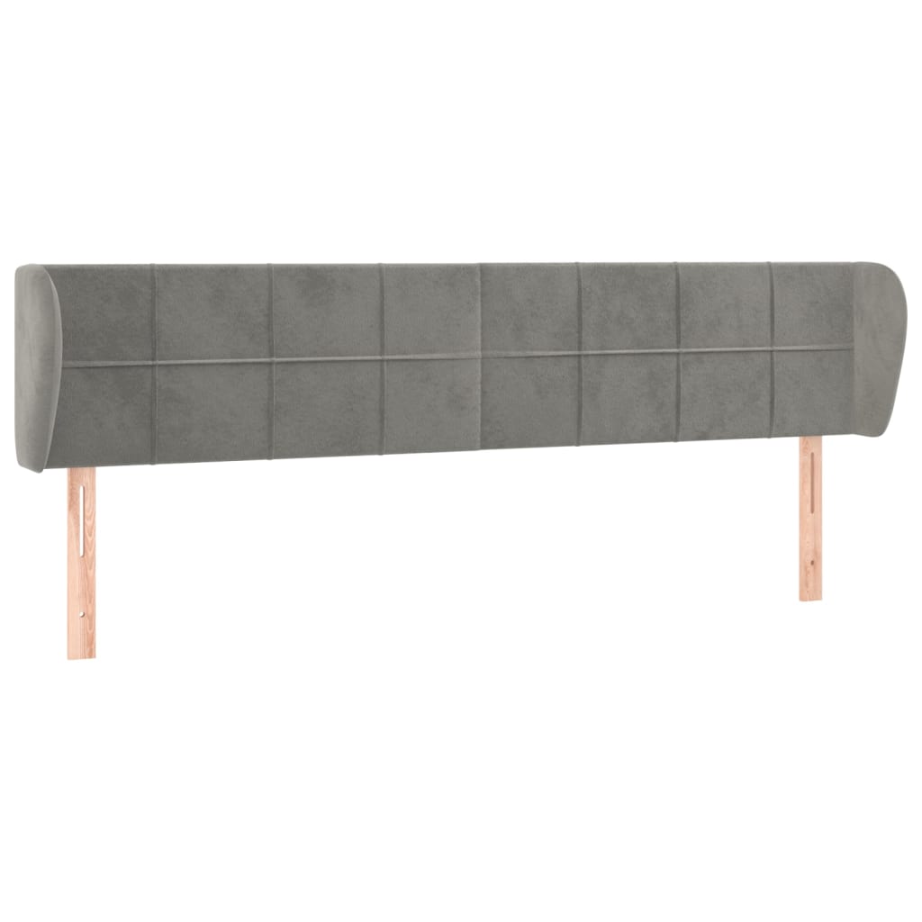 Kopfteil mit Ohren Dunkelblau 93x23x78/88 cm Samt