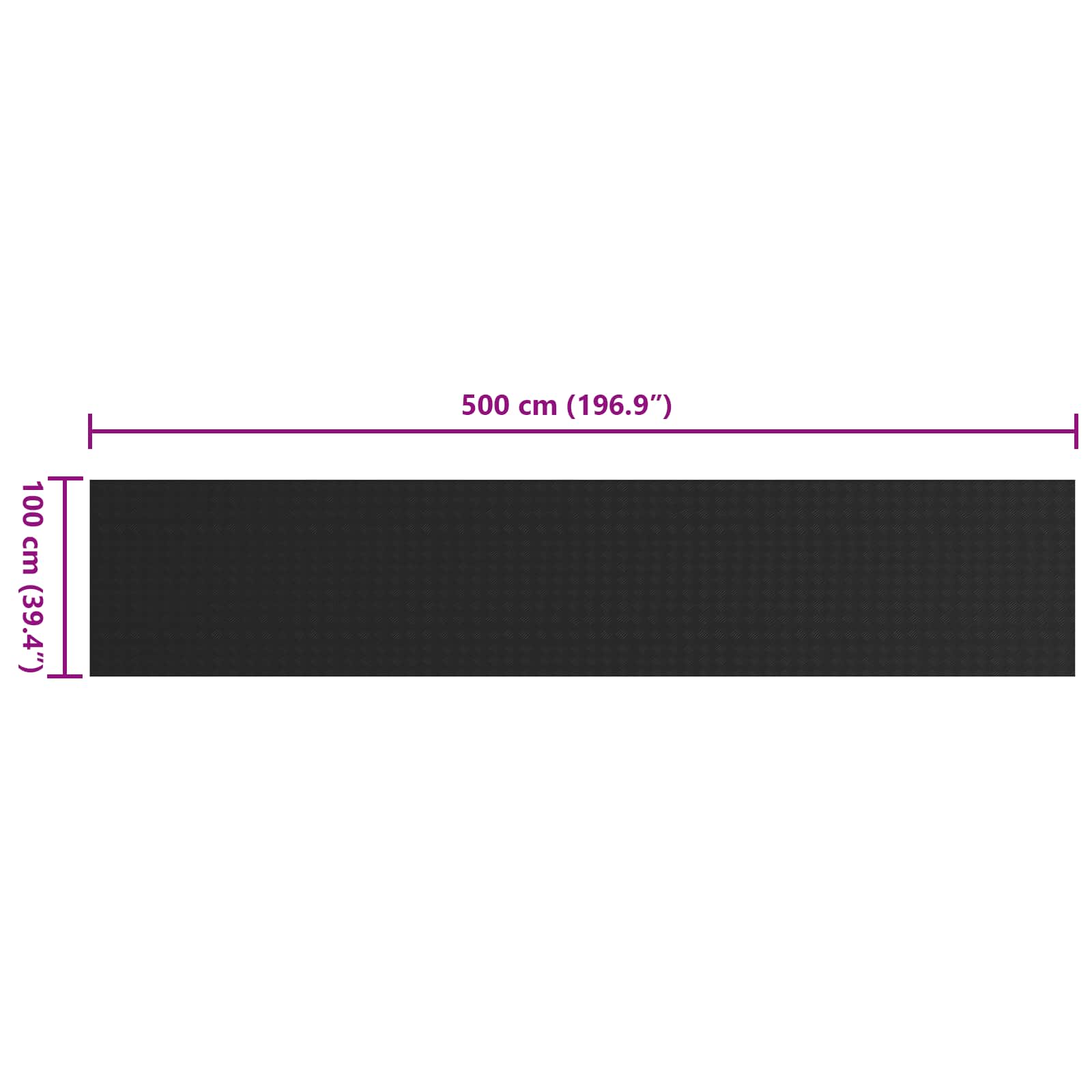Bodenbelag Schwarz 1 x 2 m Gummi