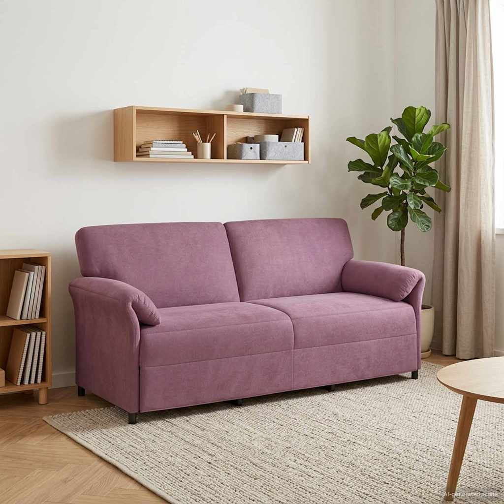 1-Sitzer Sofa Hellgrau 88 x 83 x 95 cm Samt