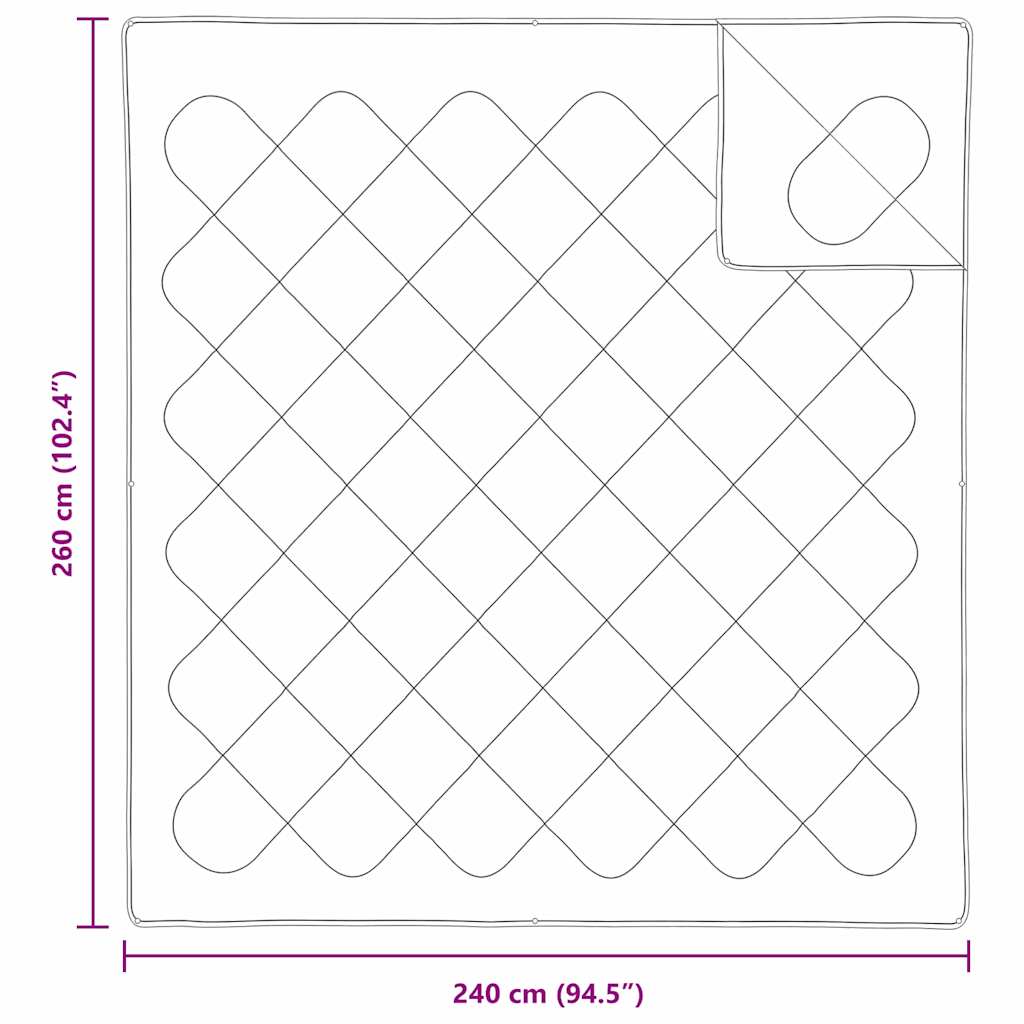2-in-1 Bettdecke Weiß 135 x 200 cm Polyester