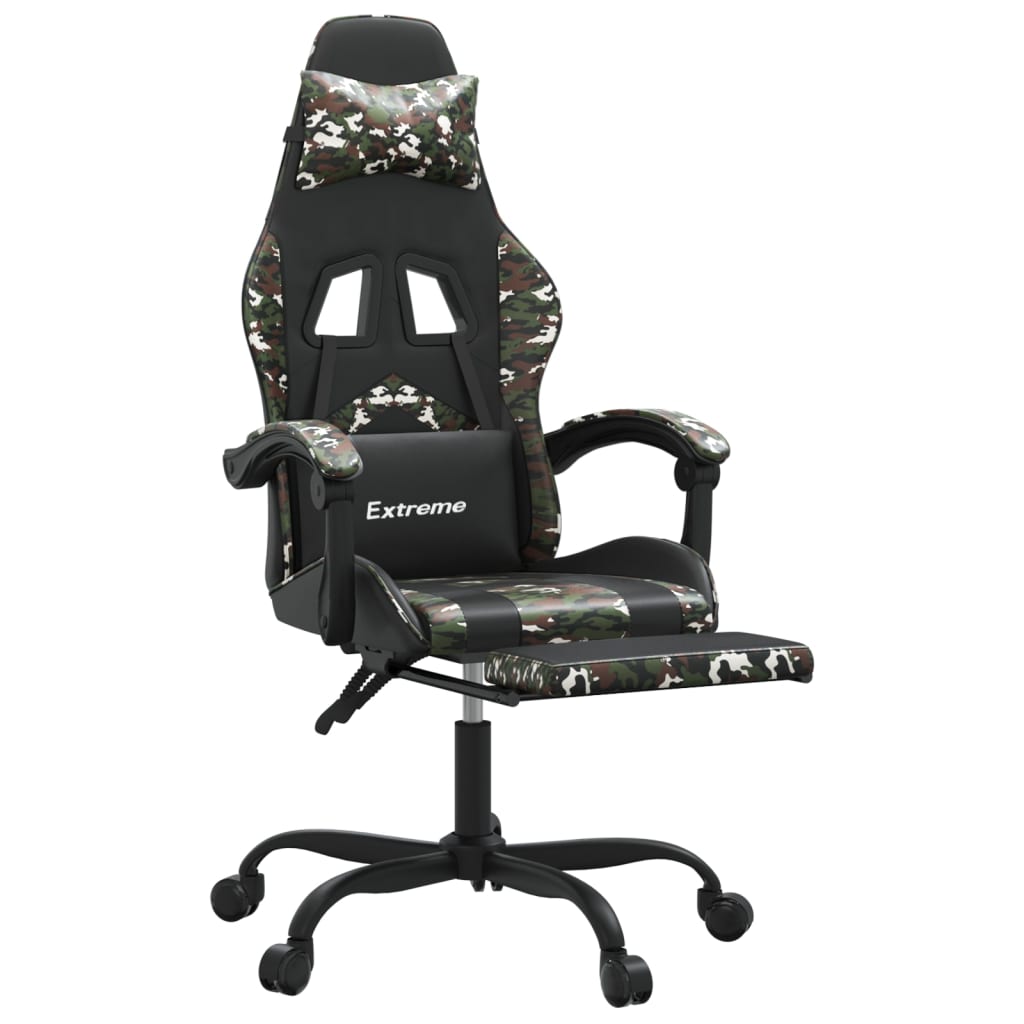 Gaming-Stuhl Drehbar Schwarz und Rot Kunstleder