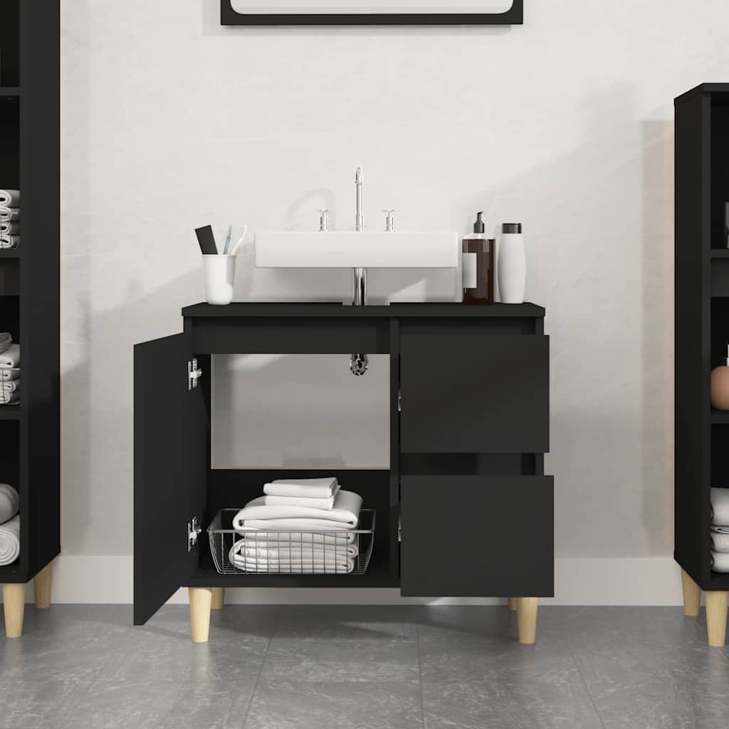 Badschrank Weiß 65x33x60 cm Holzwerkstoff