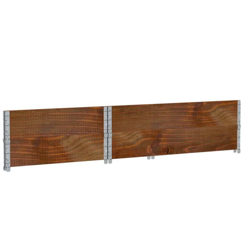 Paletten-Aufsatzrahmen Schwarz 80x60 cm Massivholz Kiefer