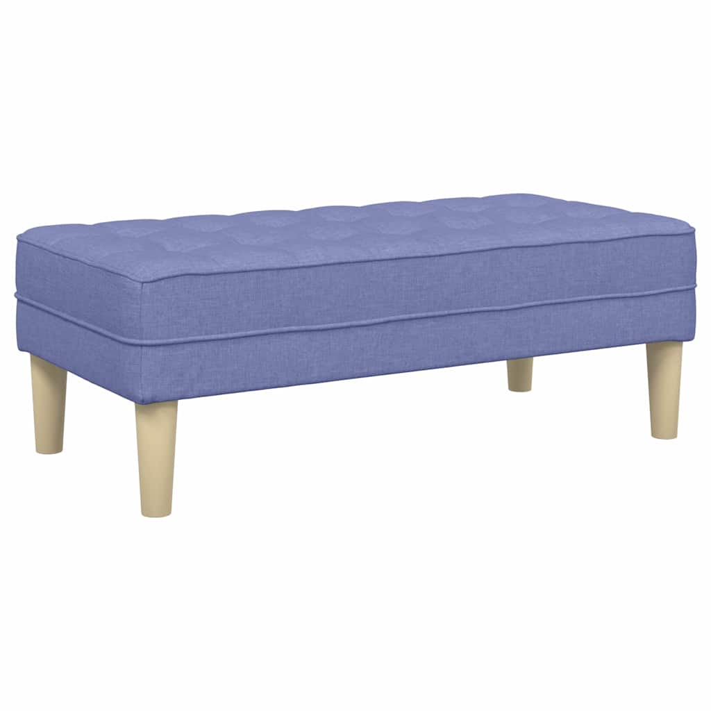 Bank mit Kissen Hellgrau 113 x 57 x 39 cm Stoff