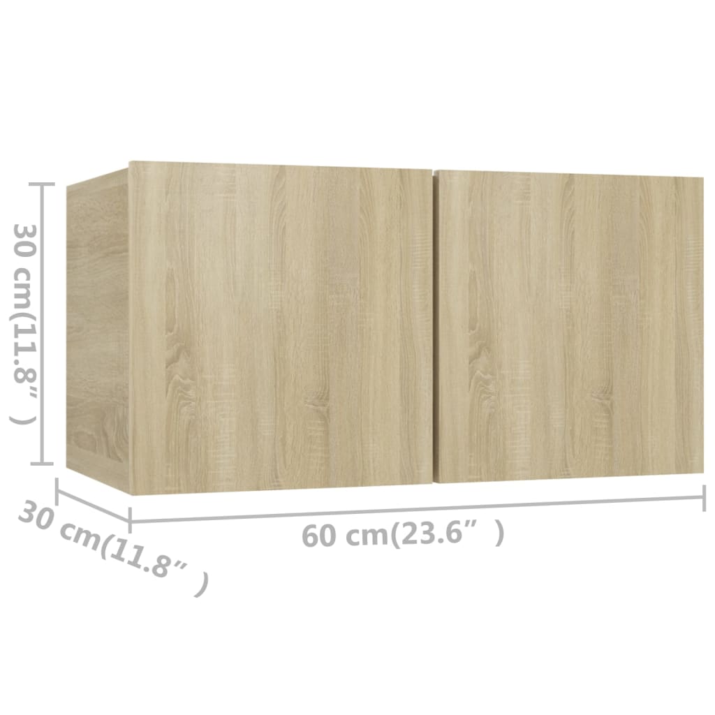 4-tlg. TV-Schrank-Set Weiß Holzwerkstoff