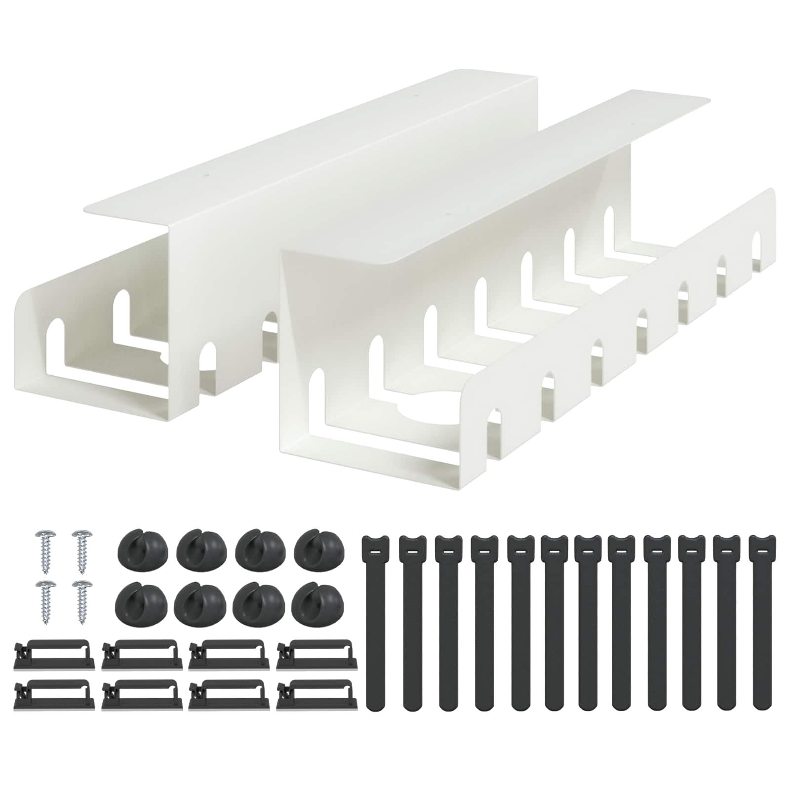 Unter dem Schreibtisch Kabelmanagement Tray 2 Stk. Anthrazit