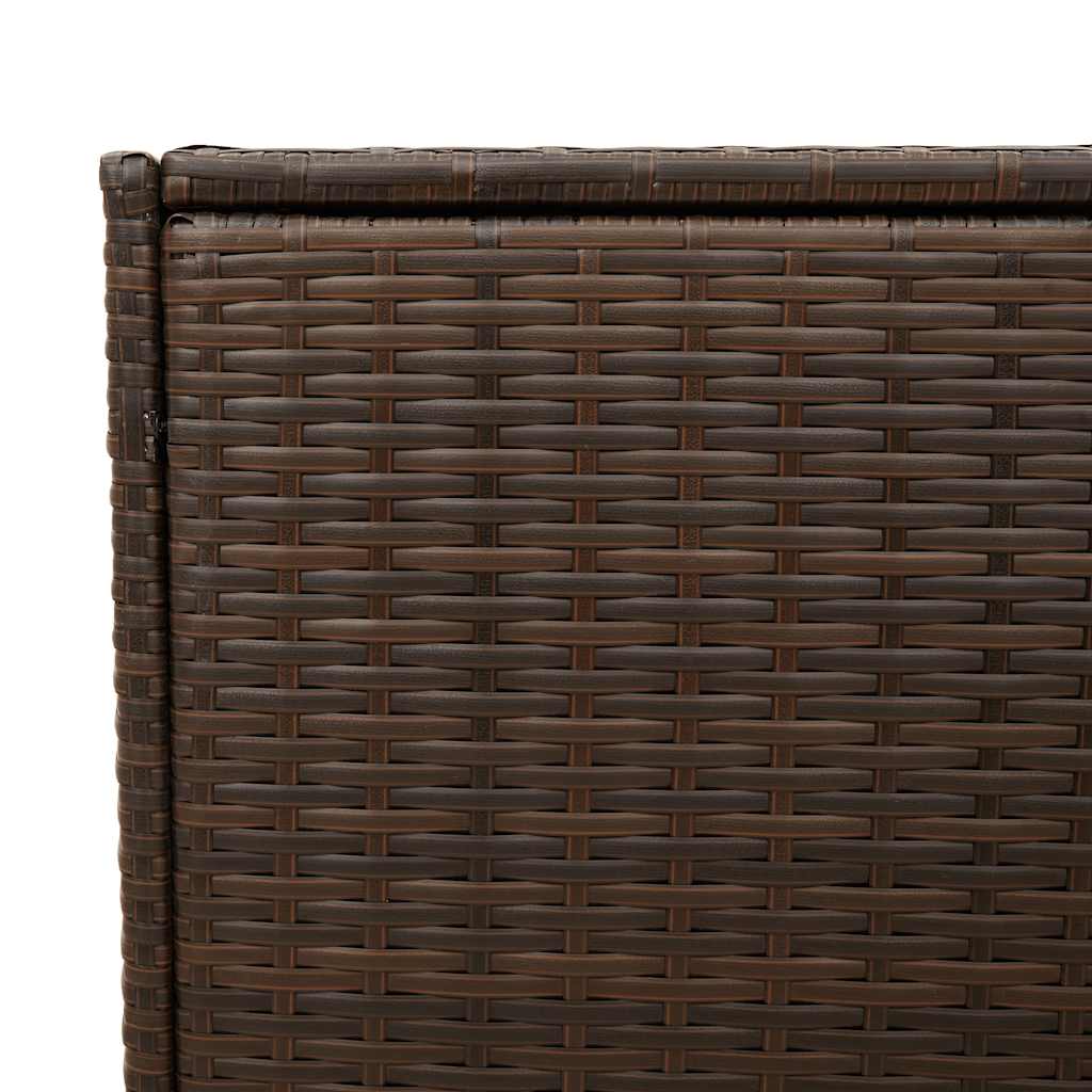 Gartentruhe Schwarz 283L Poly Rattan