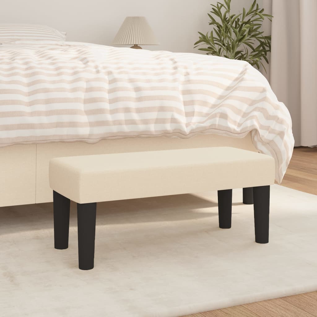 Sitzbank Hellgrau 70x30x30 cm Stoff