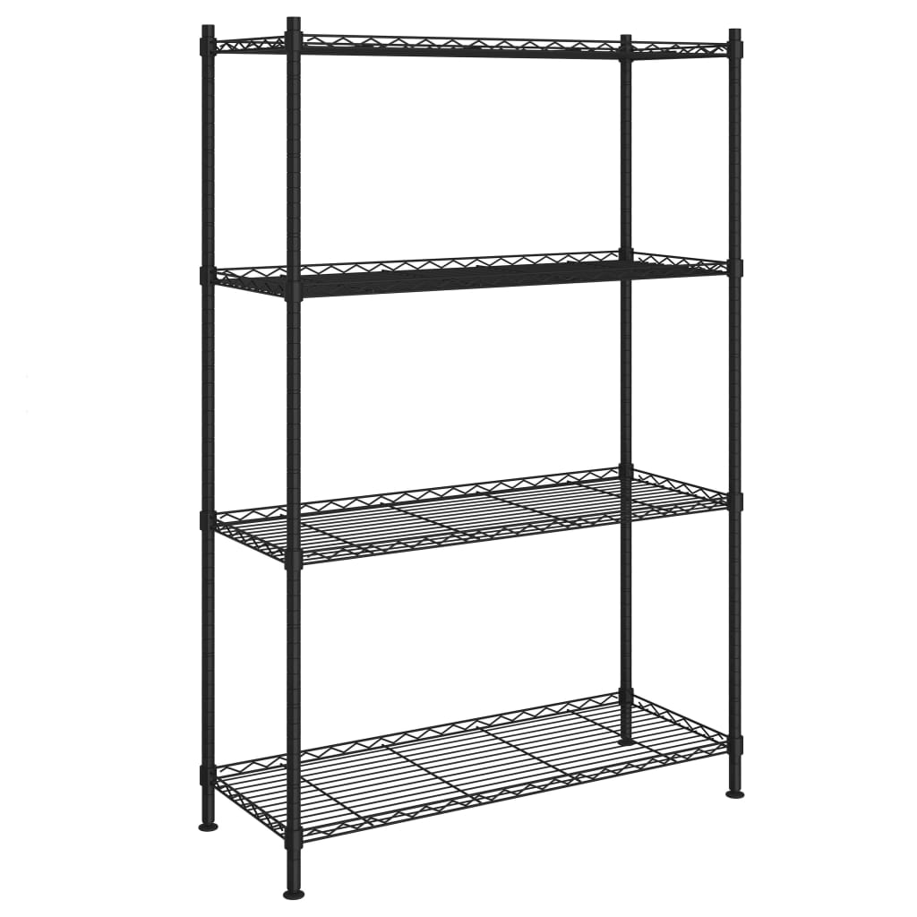 Lagerregal mit 3 Böden 60x35x76 cm Schwarz 150 kg