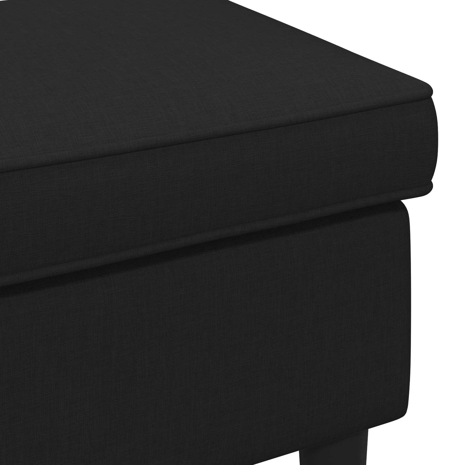 Hocker Hellgrau 55 x 35 x 41 cm Stoff