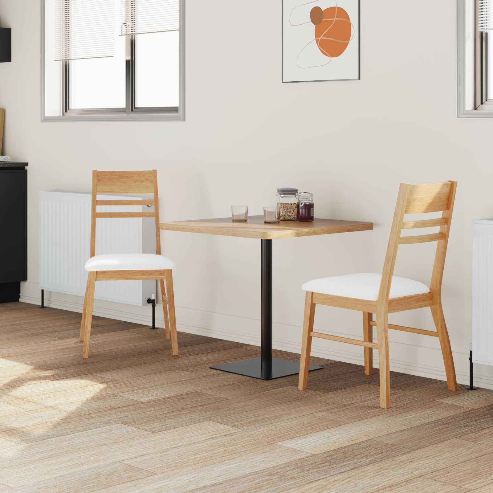 Esszimmerstühle 2 pcs Hellbraun 43 x 54 x 89 cm