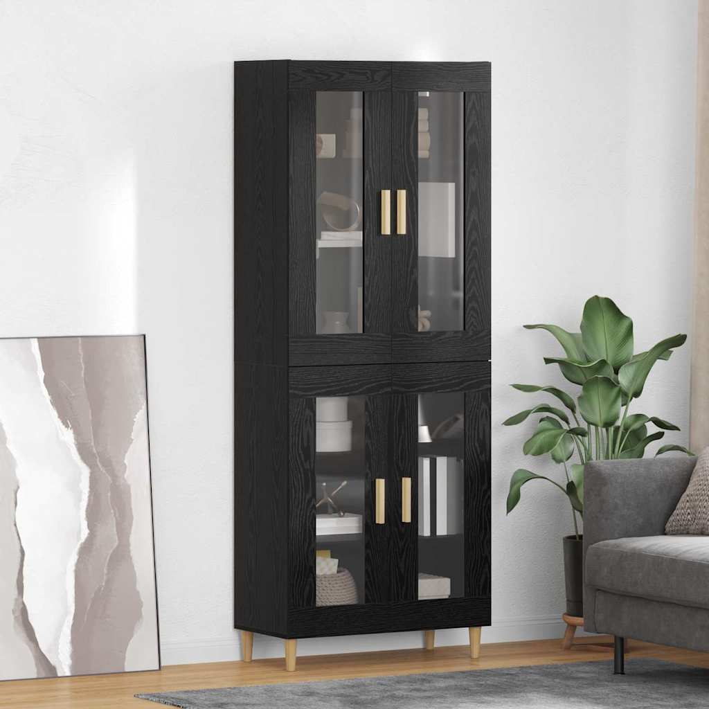 Highboard Altholz 69,5 x 34 x 180 cm Holzwerkstoff