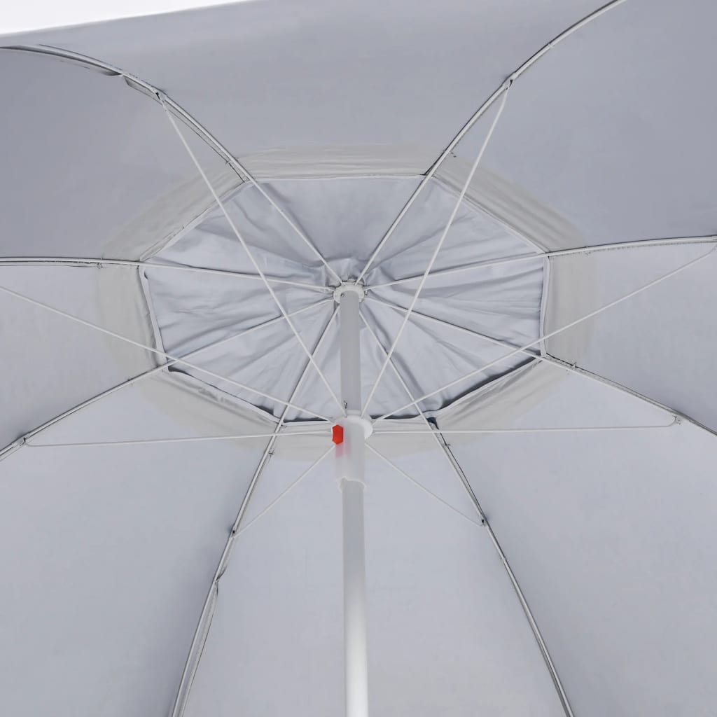Strandschirm mit Seitenteilen Sandfarbe 215 cm