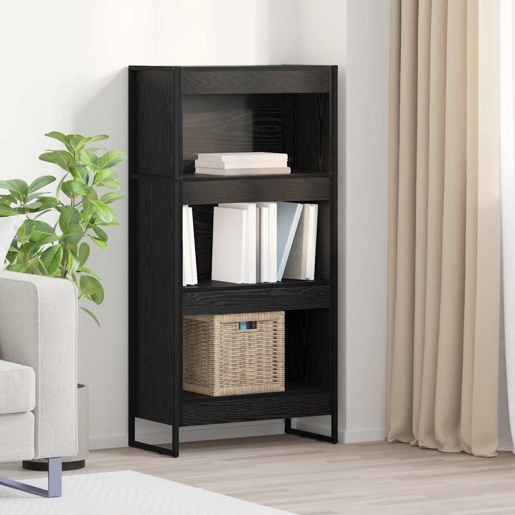 Bücherregal 2 pcs Schwarz Eichen-Optik 60 x 30 x 189,5 cm