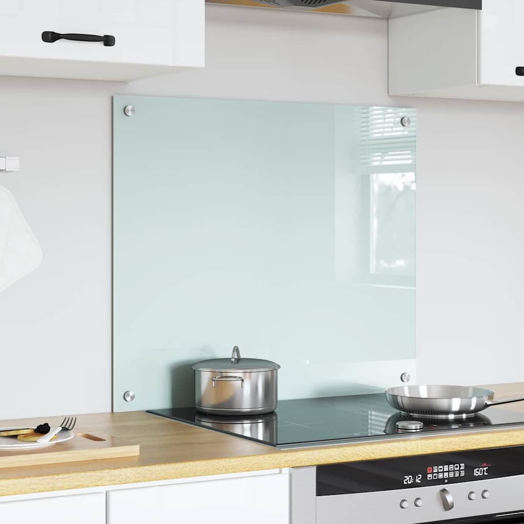 Küchenrückwand 2 pcs Weiß 70 x 40 cm Gehärtetes Glas