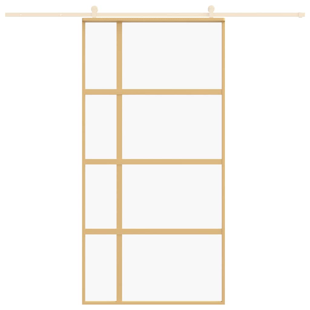 Schiebetür ESG-Glas und Aluminium 76x205 cm Schwarz