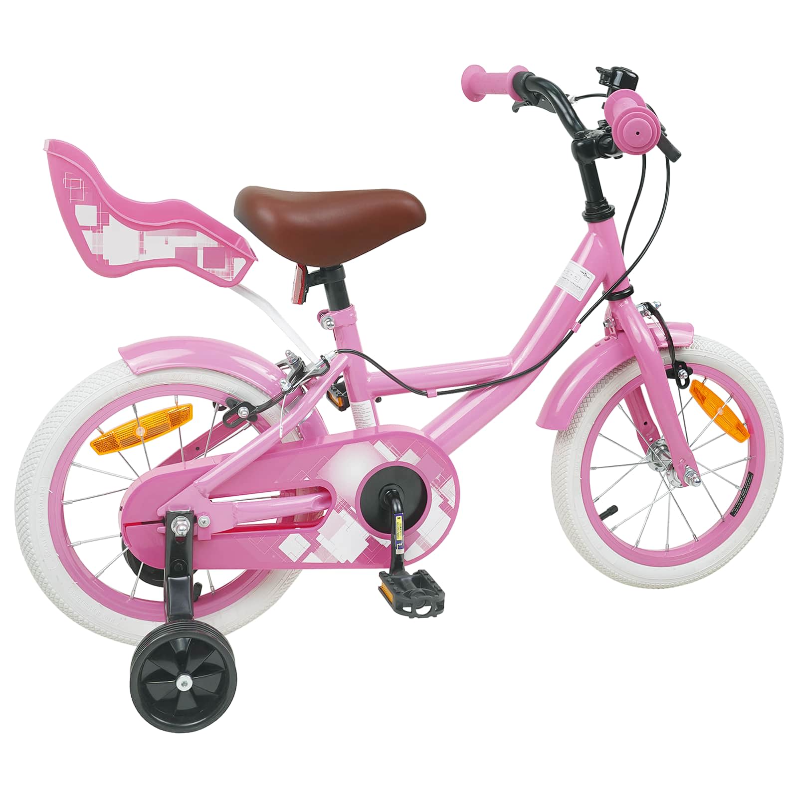 Kinderfahrrad 12 Zoll für 2-4 Jahre alt Hellrosa