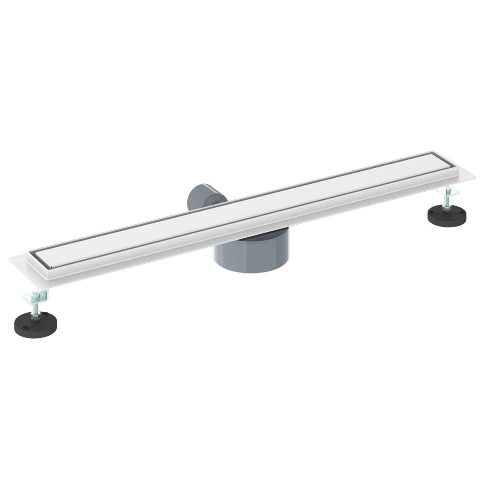 Duschablauf 2-in-1 mit 360° Siphon Silber 54 x 11 x 9,5 cm