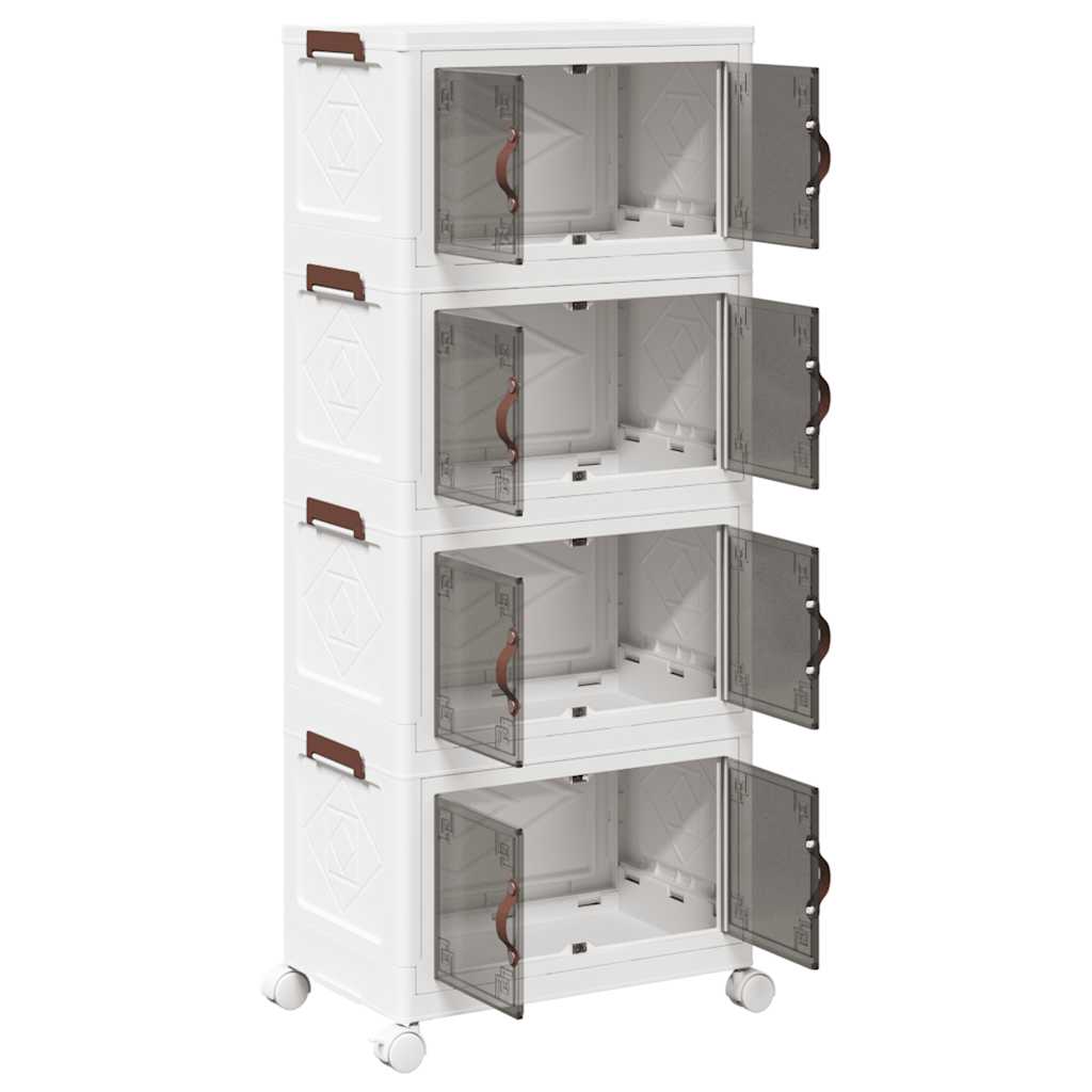 Aufbewahrungsbox mit Rädern Stapelbar 28 L 48,5x29,5x33 cm