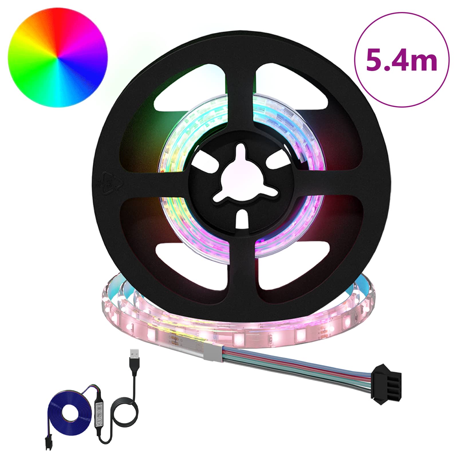 LED Streifen 2 pcs Schwarz und Transparent 3000 mm
